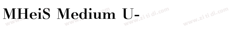 MHeiS Medium U字体转换